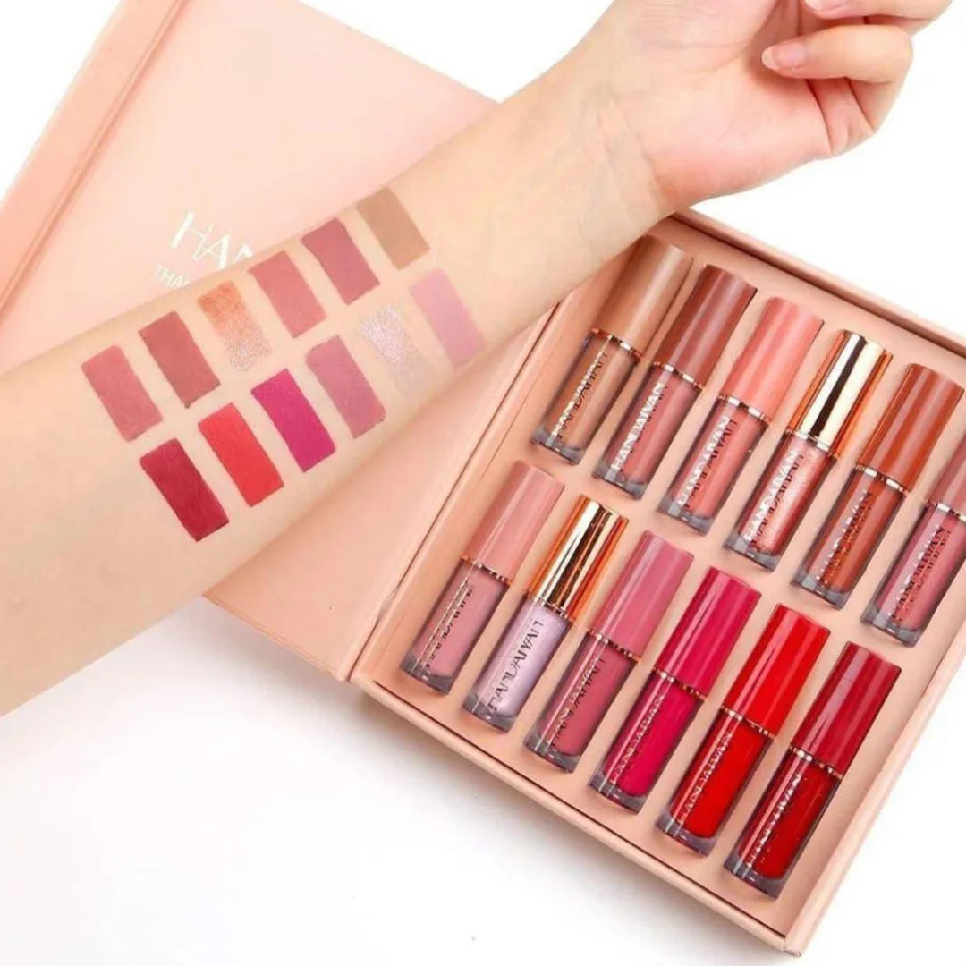 Handaiyan 12 Pcs Matte Lip Gloss Set