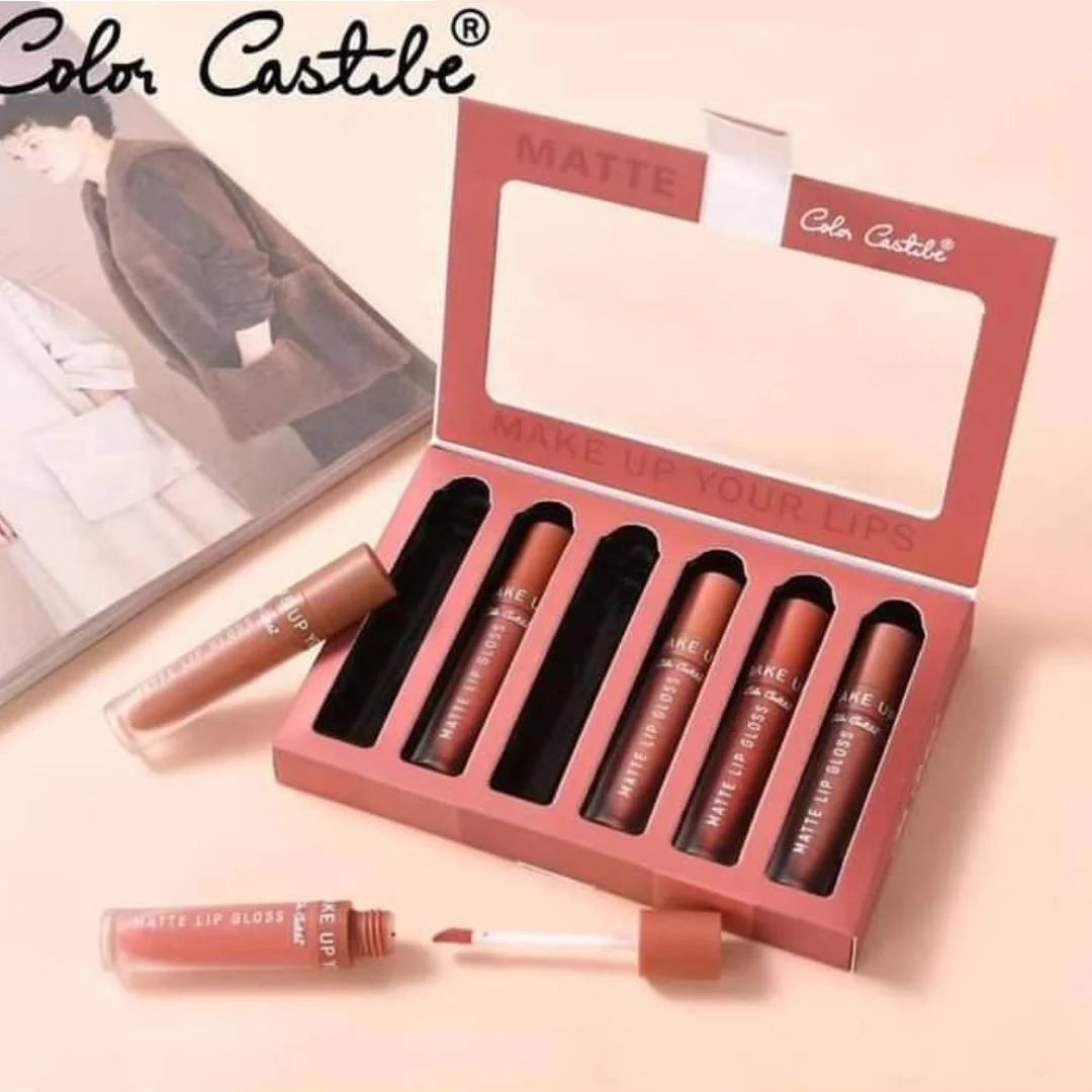 Color Castle Matte Lip Gloss (Pack of 6)